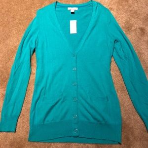 NWT Banana Republic Teal Cardigan Size 0